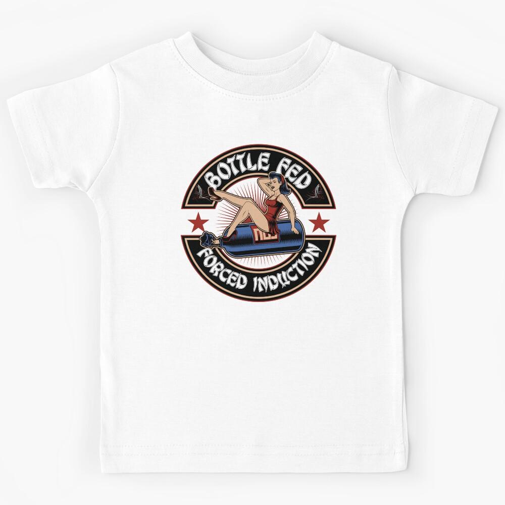 Funny Drag Racing Race Car Power Adder NOS Bottle Fed Kids T-Shirt 120