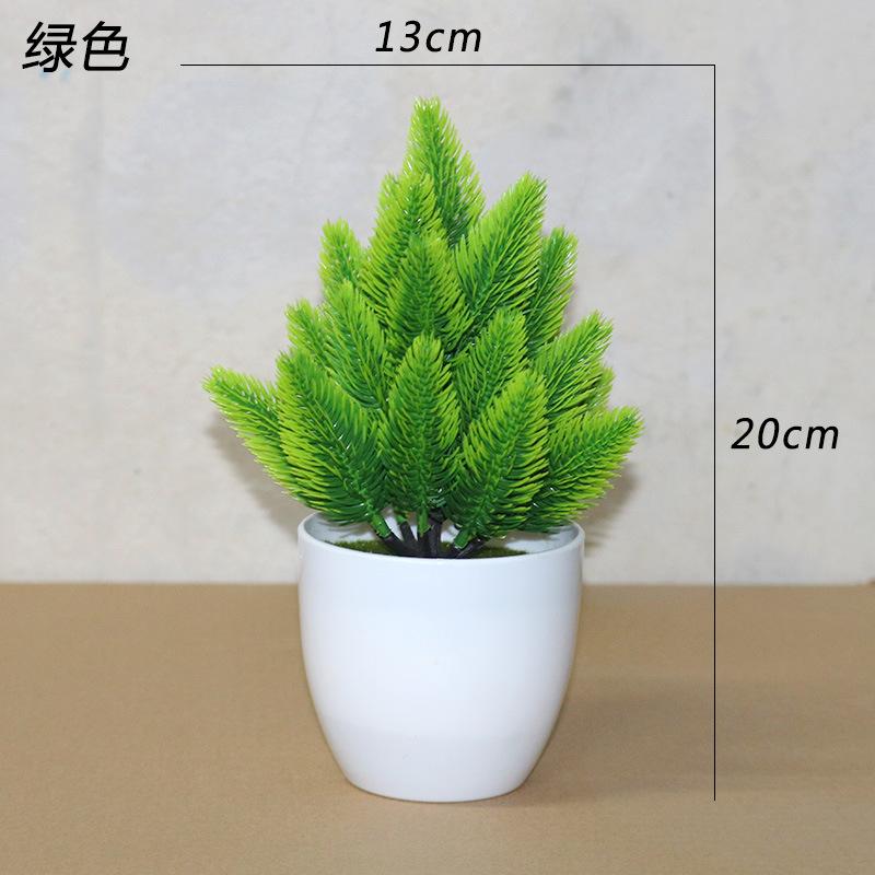 

Artificial Potted Plants, Plastic Fake Flowers, Bonsai, Artificial Flowers, Fern Foliage Ornaments, Simulated Green Plants, Desktop Decorations. One Size зелений