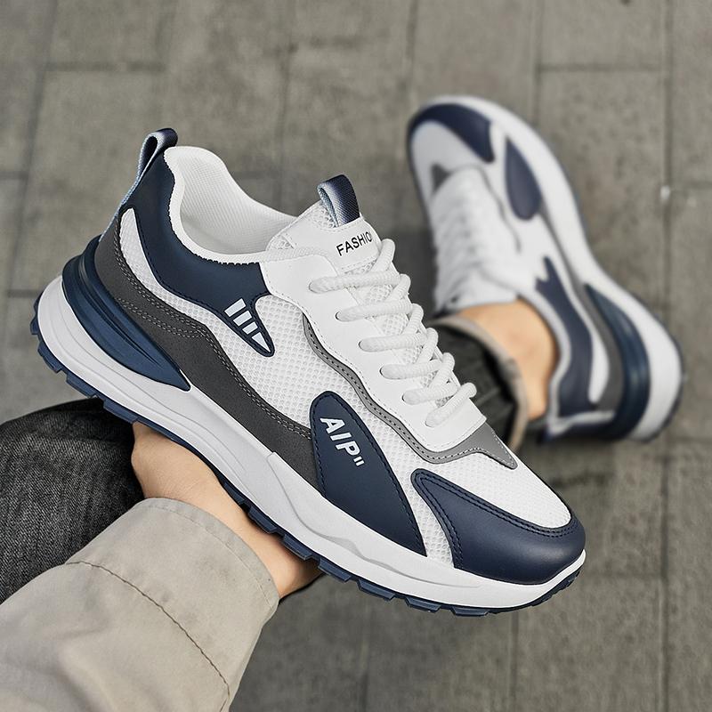 Fashion Men's shoes four seasons breathable soft bottom non-slip mesh casual sports shoes outdoor running shoes fashion student sneakers
