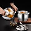 Stainless Steel Grease Container with Lid Airtight Oil Jar with Filter And Spoon Large Capacity Lard Strainer Tank for Kitchen