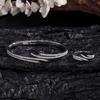 ZAKOL Classic Zircon Inlay Wing Shape Open Bracelet Ring for Women Exquisite 18K Gold Plated Fashion Aesthetic Jewelry Gift