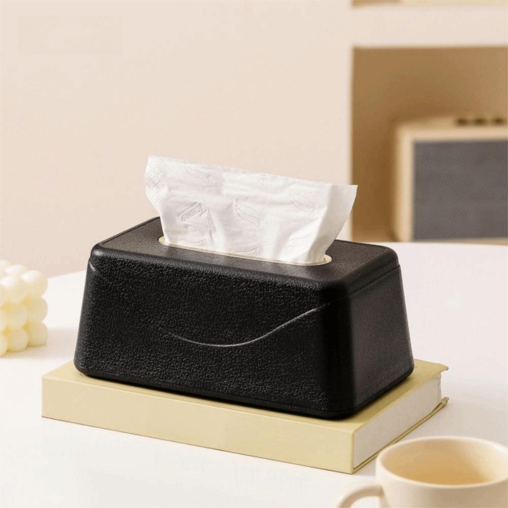 Elegant Tissue Storage Box Large Opening Desktop Tissue Dispenser Napkin Container Office Use
