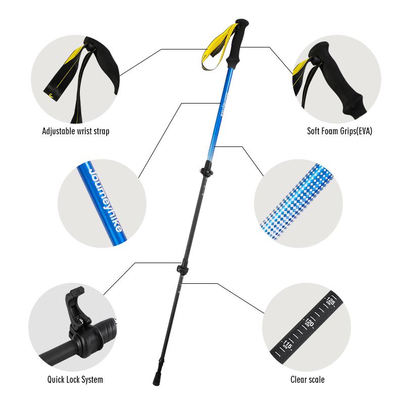 3K Carbonfaser Trekkingstöcke,Leichte Wanderstöcke, Wanderstöcke geeignet für Wandern, Trekking, schlammiges Gelände und schneebedeckte Umgebungen