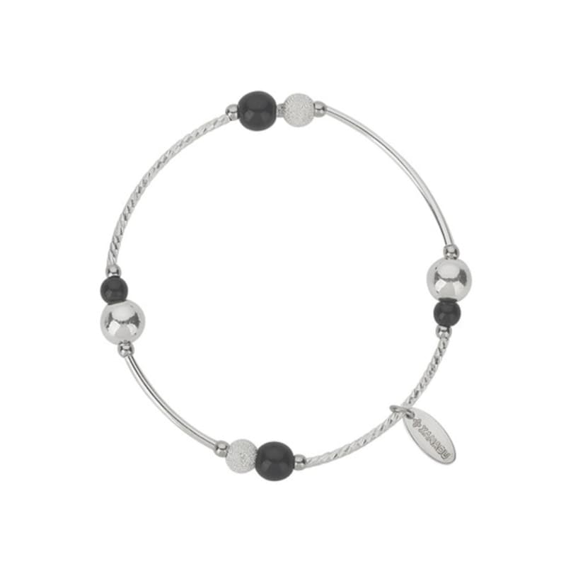 

XANADU SILVER ECHO BRACELE SILVER BLACK