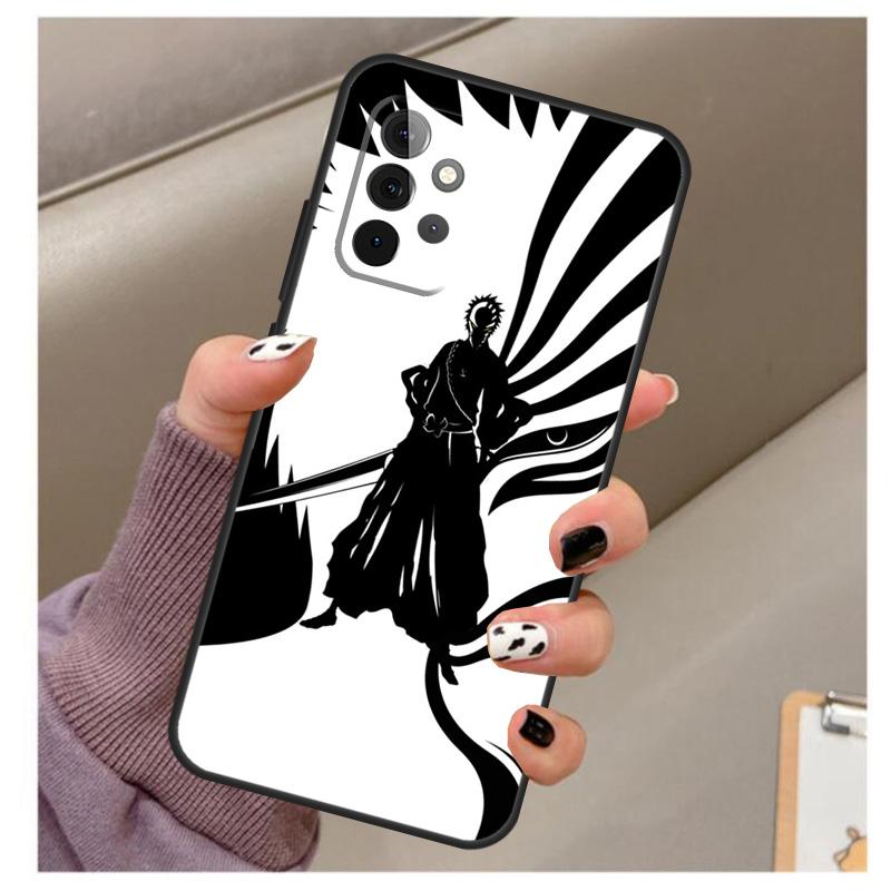 Custodia per Telefono Anime Bleach Bianco e Nero Per Samsung Galaxy A12 A22 A32 A42 A52 A72 A11 A51 A71 A52S A50 A70 A21S Capa