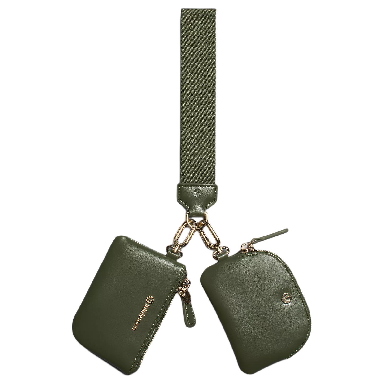 Lululemon Logo Zipper Wristlet Women Wristlet Military-Green Gold LW9FMKS-068268 Army Camp Gold 12690₽