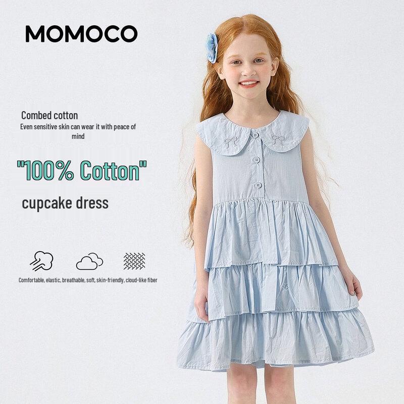 

MOMOCO Girls Summer Sleeveless Sweet Fashion Dress 140