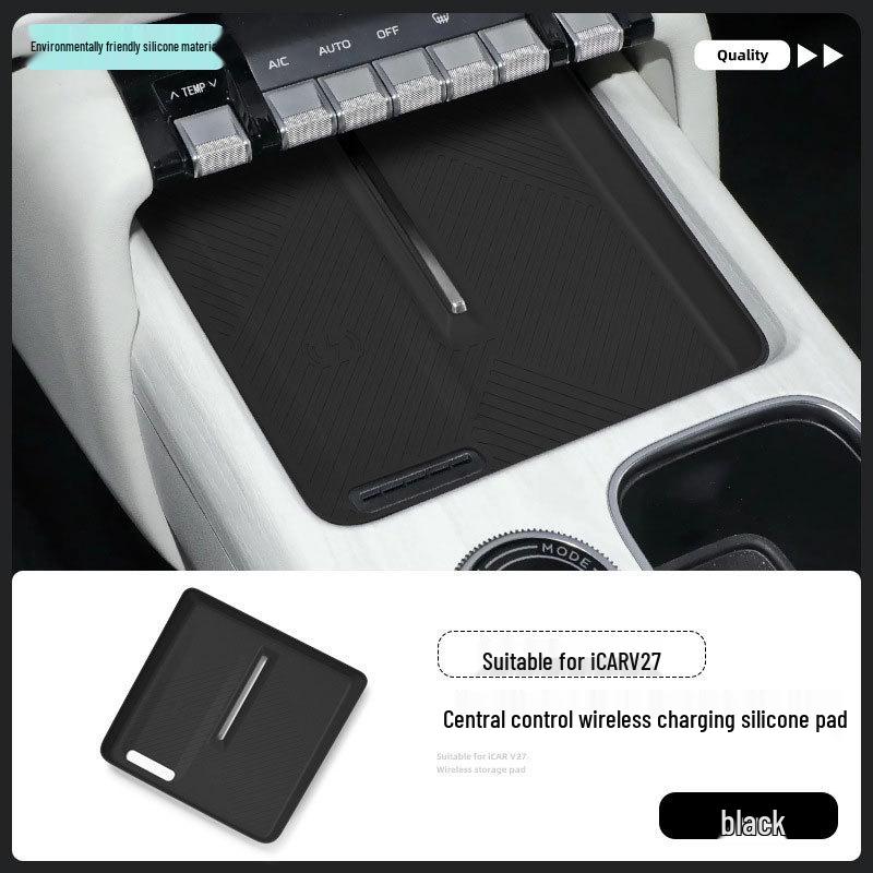 

Wireless Charging Pad for Chery iCAR V27: Silicone Console Accessory for Mobile Phones