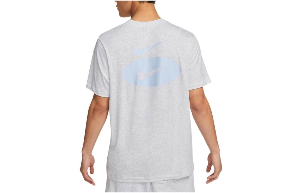 Nike Solid Color Logo Graphic Print Crew Neck Casual Short Sleeve T-Shirt