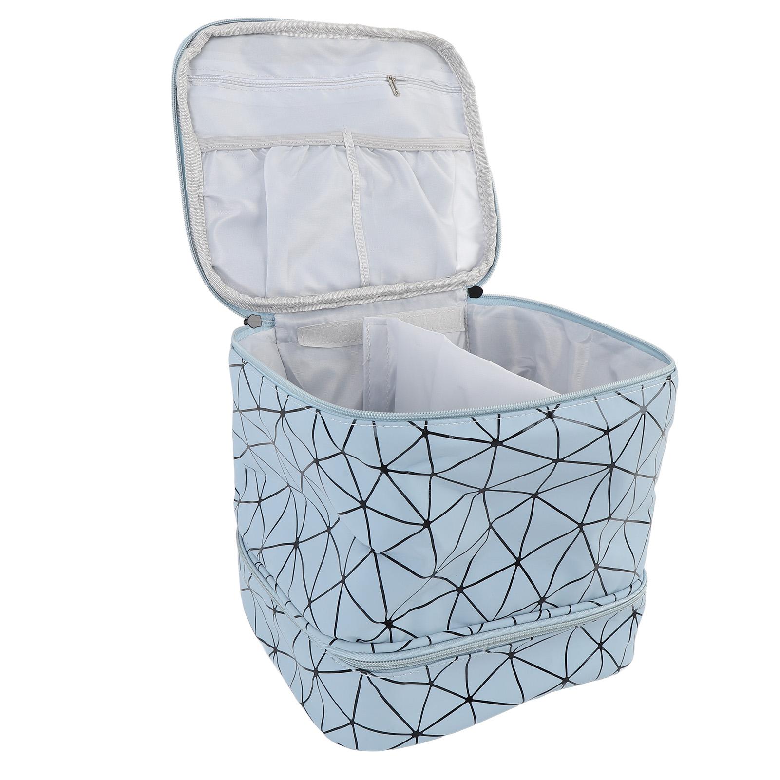 

Дорожный органайзер для лака для ногтей с ручкой вмещает 30 флаконов, двухслойный органайзер для лака для ногтей