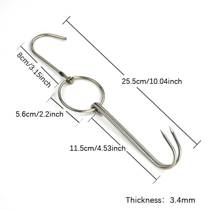 Duck Butcher Meat Processing Drying Smoking Hanger Stainless Steel Bacon Hook