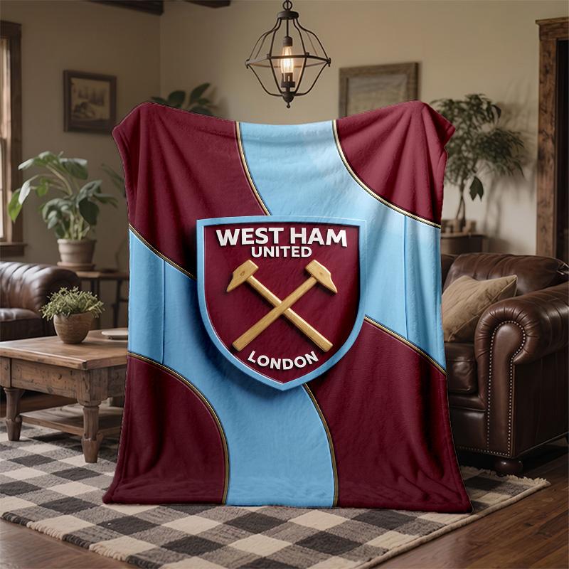 West Ham United Fußball Druck Flanell Decke Weich Warm Sofa Bett Überwurf Decke Für Zuhause Büro Schlafzimmer