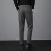 Light luxury winter woolen trousers men's casual pants men's slim straight trousers British elastic casual trousers nine points