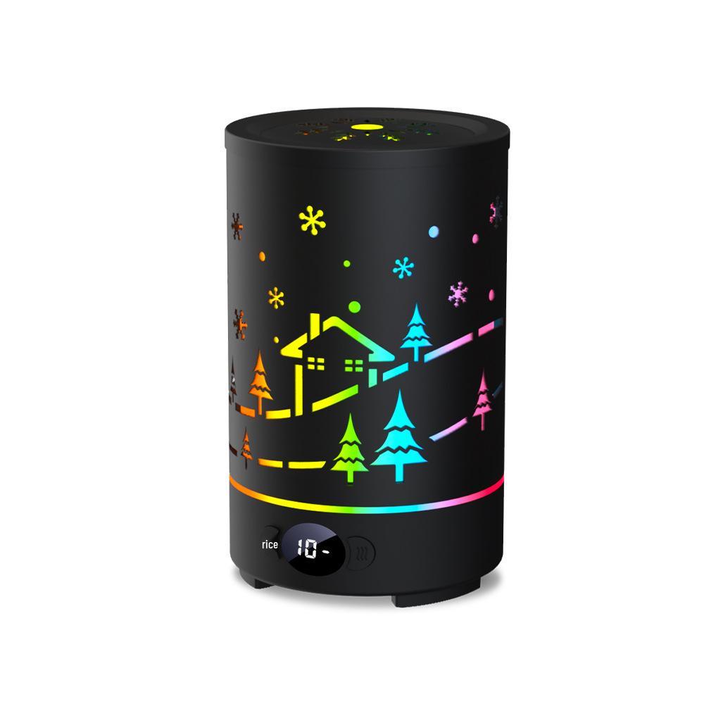 USB RGB Flame Aroma Diffuser: Silent Timer, Large Mist Volume, Essential Oil Fragrance, Perfect for Home Use.