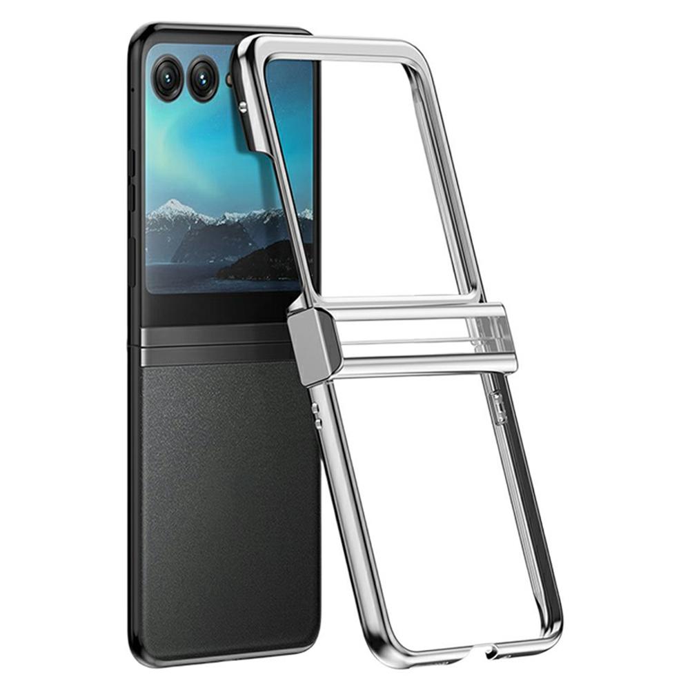 For Motorola Razr 60 Case Hinge Design Electroplating PC Clear Phone Cover