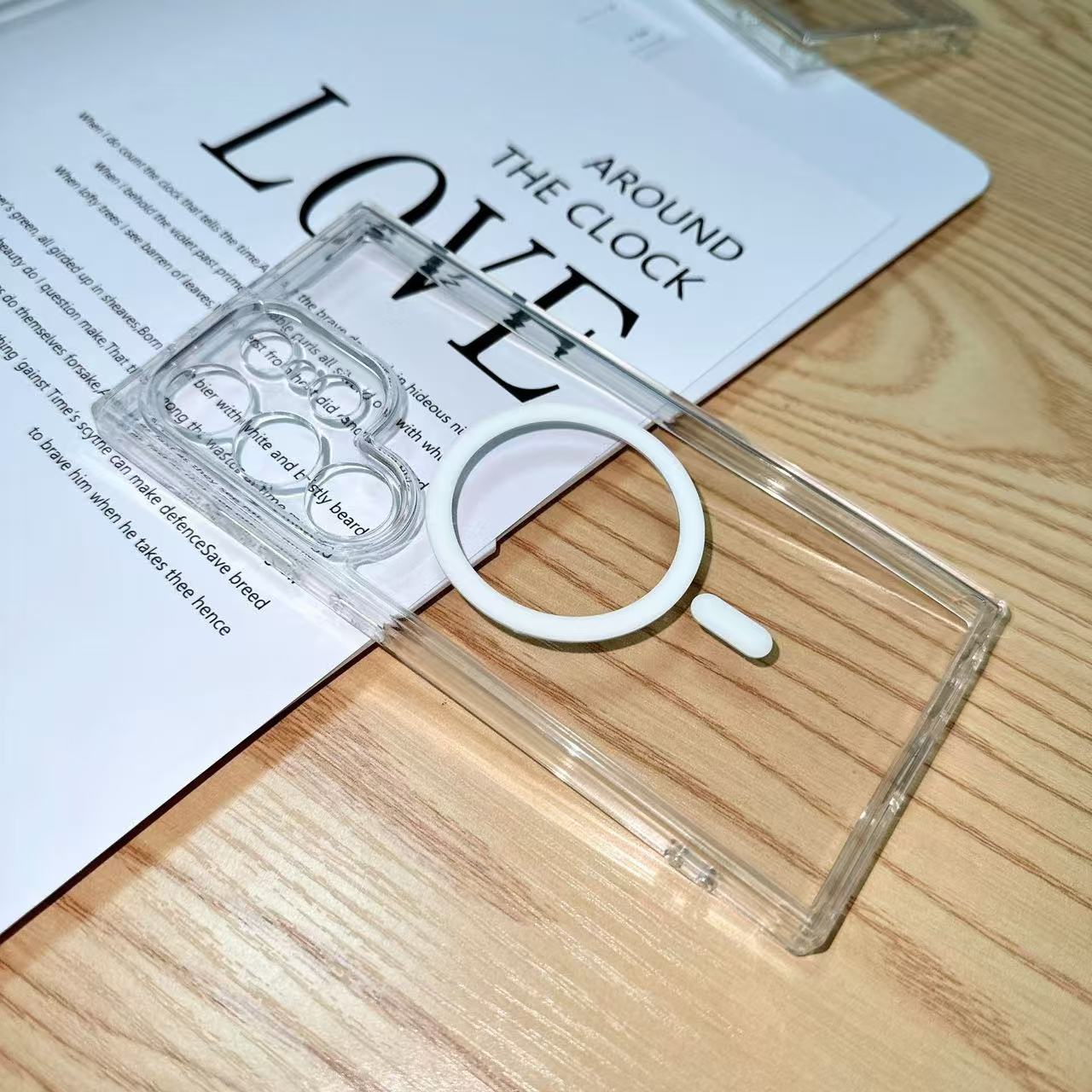 

Clear Acrylic Strong Magnetic Case For Samsung Galaxy S24 FE S25ULTRA A36 A35 A56 A55 A16 A15 A25 A26 A05 A06 Magsafe Hard Cover Galaxy S24 FE