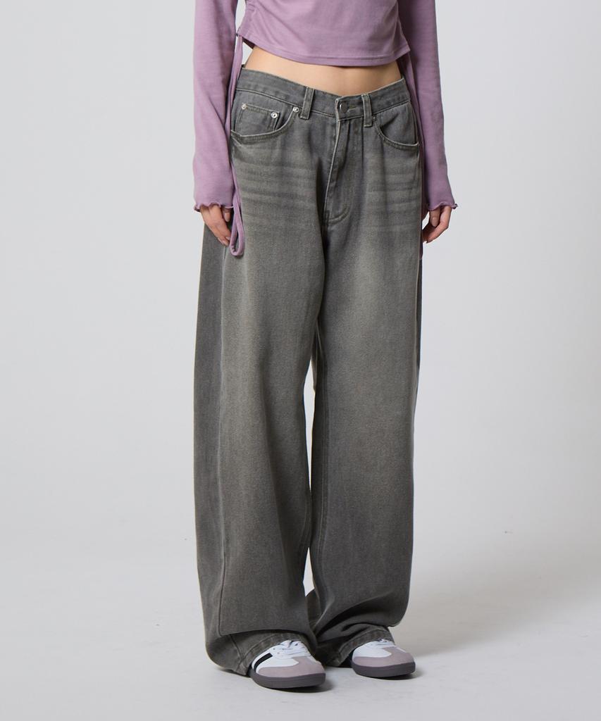 UNKNOWN PLANET Daily Wide Pigment Pants Khaki