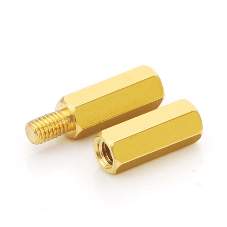 H59 Brass Double-Through Hexagonal Pillar Circuit Board Isolation Support Post