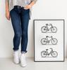 Poster Cyclist Vintage Bikes