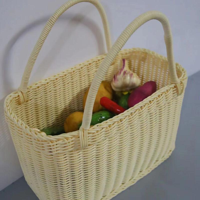 Imitation Rattan Picnic Basket