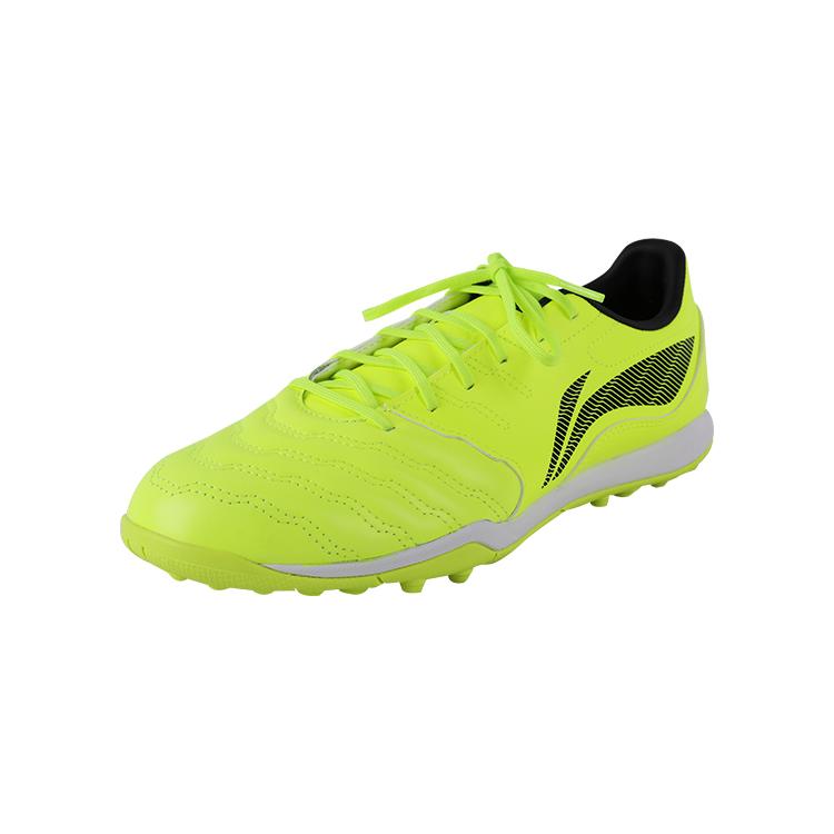 Li Ning TF Turf Cushioning Slip Resistant Abrasion Resistant Soccer Shoes Men's Neon Green YSTU003-4