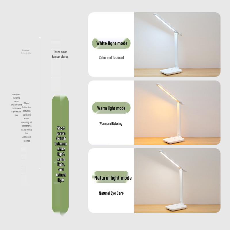 USB LED Folding Desk Lamp - Eye Protection Reading Light for Students, Bedside, Dormitory, and Bedroom Atmosphere Night Light.