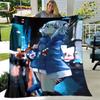 Cute Gawr Gura Hololive Anime Soft Plush Blanket,Flannel Blanket Throw Blanket for Living Room Bedroom Bed Sofa Picnic Cover Kid