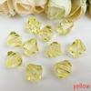 Acrylic Transparent 14mm Double-Pointed Rhombus Imitation Crystal Beads for DIY Jewelry Accessories and Colored Door Curtains
