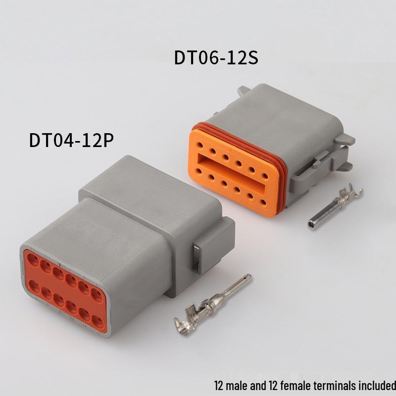 DT 2-Pin Waterproof Automotive Wiring Harness Plug DEUTSCH DT04-2P/DT06-2S Connector