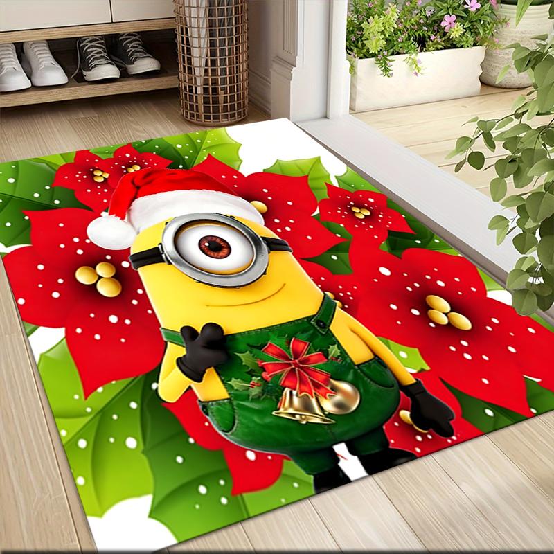 1Pc Holiday Gnomes Celebration Carpet Rug Soft Washable Antislip Home Living Room Sofa Mats Personalized Christmas Rug