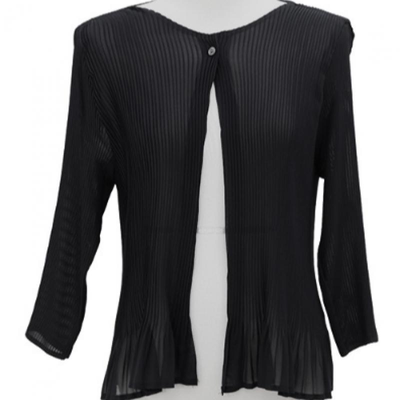 Shiz Madam Women 7 Sleeve Cherry Blossom Pleats Cardigan J31798
