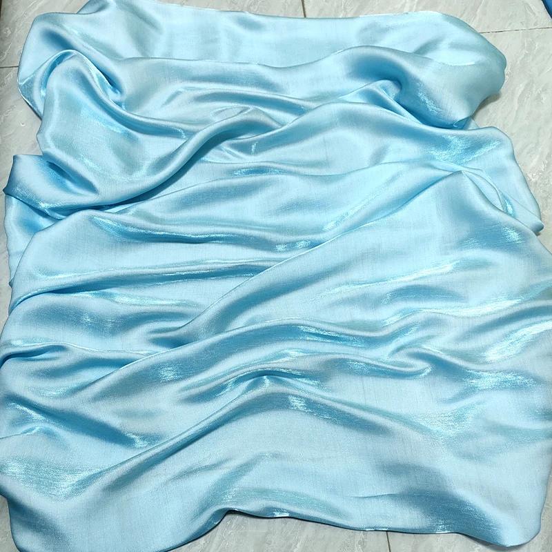 Wide 150cm 1Yard Mermaid Girl Gradient Color Fantasy Satin Fabric for Wedding Dress Hanfu Fashion Clothing Diy Sewing Cloth