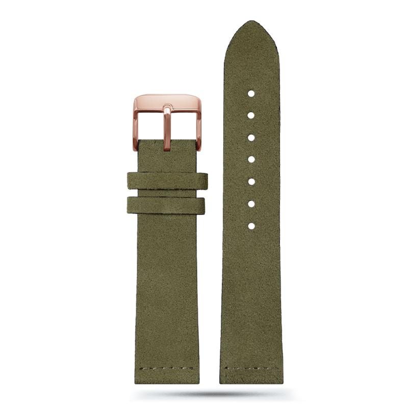 Genuine Leather Suede Watch Strap Retro Watchband 16mm 18mm 20mm 22mm Gray Black Brown Army Green Watch Accessories