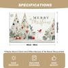 Of 4/6 Christmas-Themed Placemats Featuring Designs of Christmas Trees And Colorful Ornaments, Along with Elements Like Sleds, Gift Boxes, And Cardina