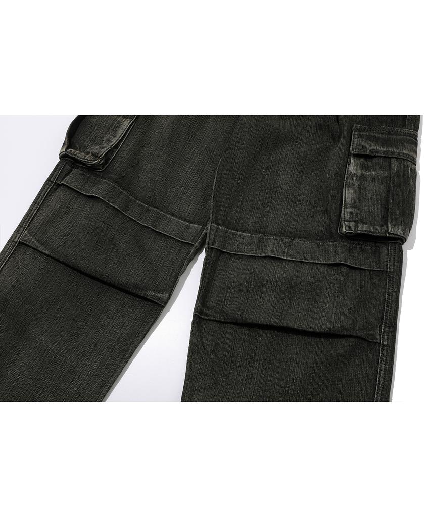 CPGN STUDIO Wide Cut Cargo Denim Pants Smoked Tan
