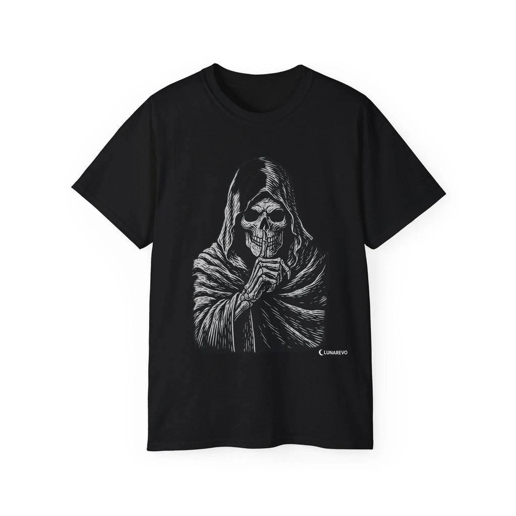 Best Selling Fashion Summer New Street Grim Reaper T-Shirt Gothic Streetwear Skull Tee, Dark Aesthetic Unisex Top Men Tee
