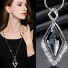 Faux Gemstone Rhinestone Rhombus anheng genser kjede kvinner halskjede