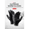 Autumn and Winter Cycling Gloves Warm Windproof Touch Screen Sports Ski Snowmobile Gloves Men's Black