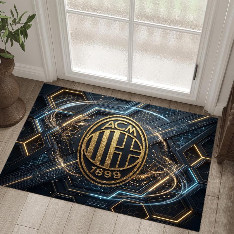 AC Milan Design Crystal Velvet Carpet Cozy Non?Slip Printed Rug For Bedroom Living Room Entrance