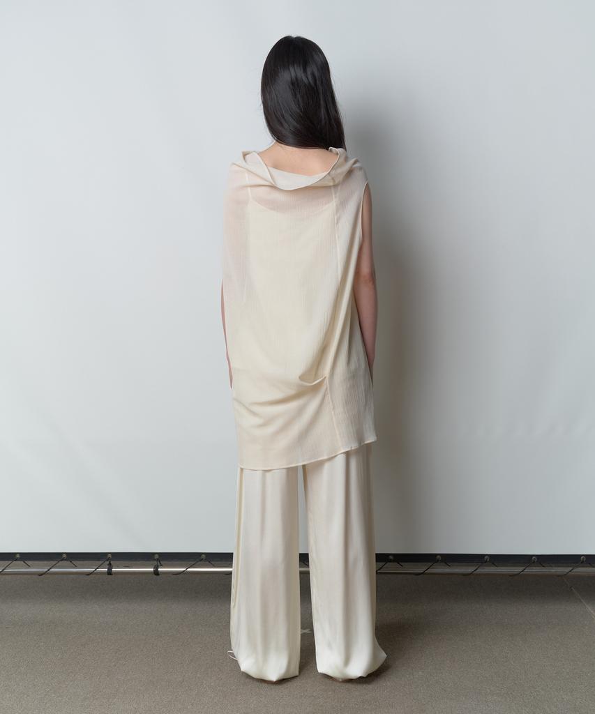 Bopeu Lunel Sheer Asymmetric Top (Cream)