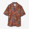 Kardo Ronen Camp Shirt  Floral Vine Print  Rust Kdf1m40002a49