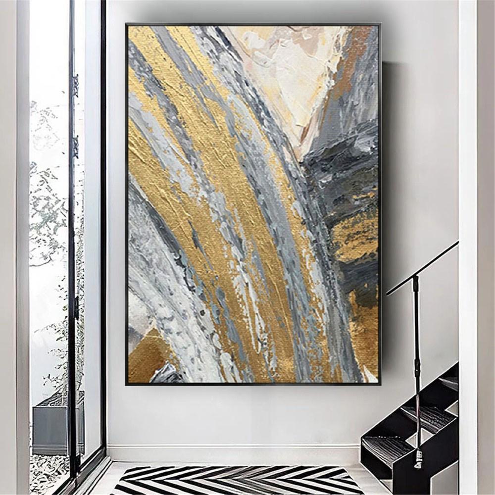 Large Handmade Textured Oil Painting On Canvas Modern Abstract POP Geometry Wall Art Picture For Living Room Bedroom Room Decor