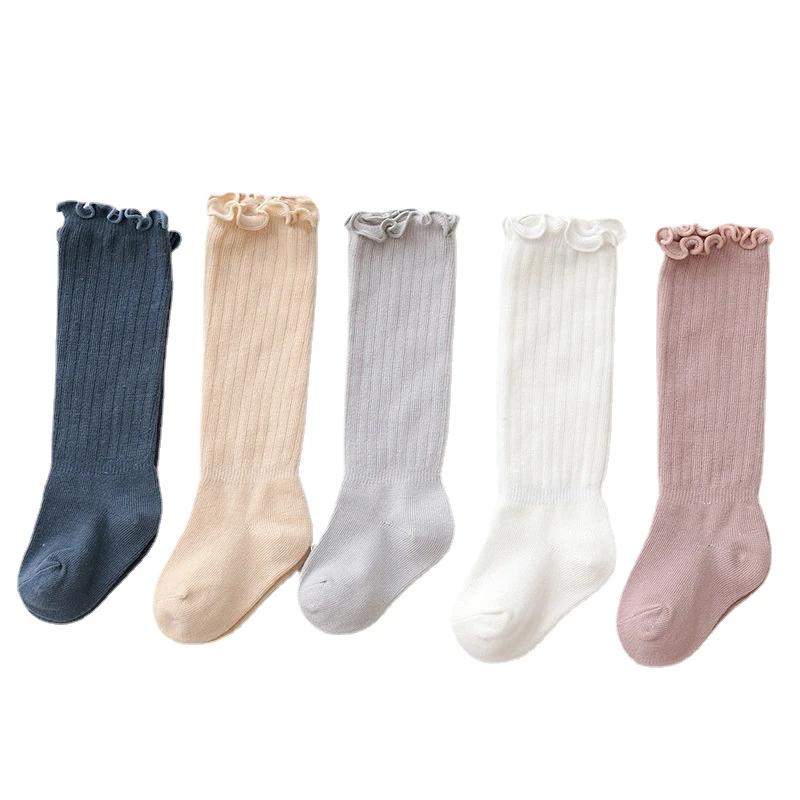 Baby Socks Girl Non Slip Newborn Infant Cute Knee High Socks Children's Mather Kids Princess Cotton long Socks Baby Accessories