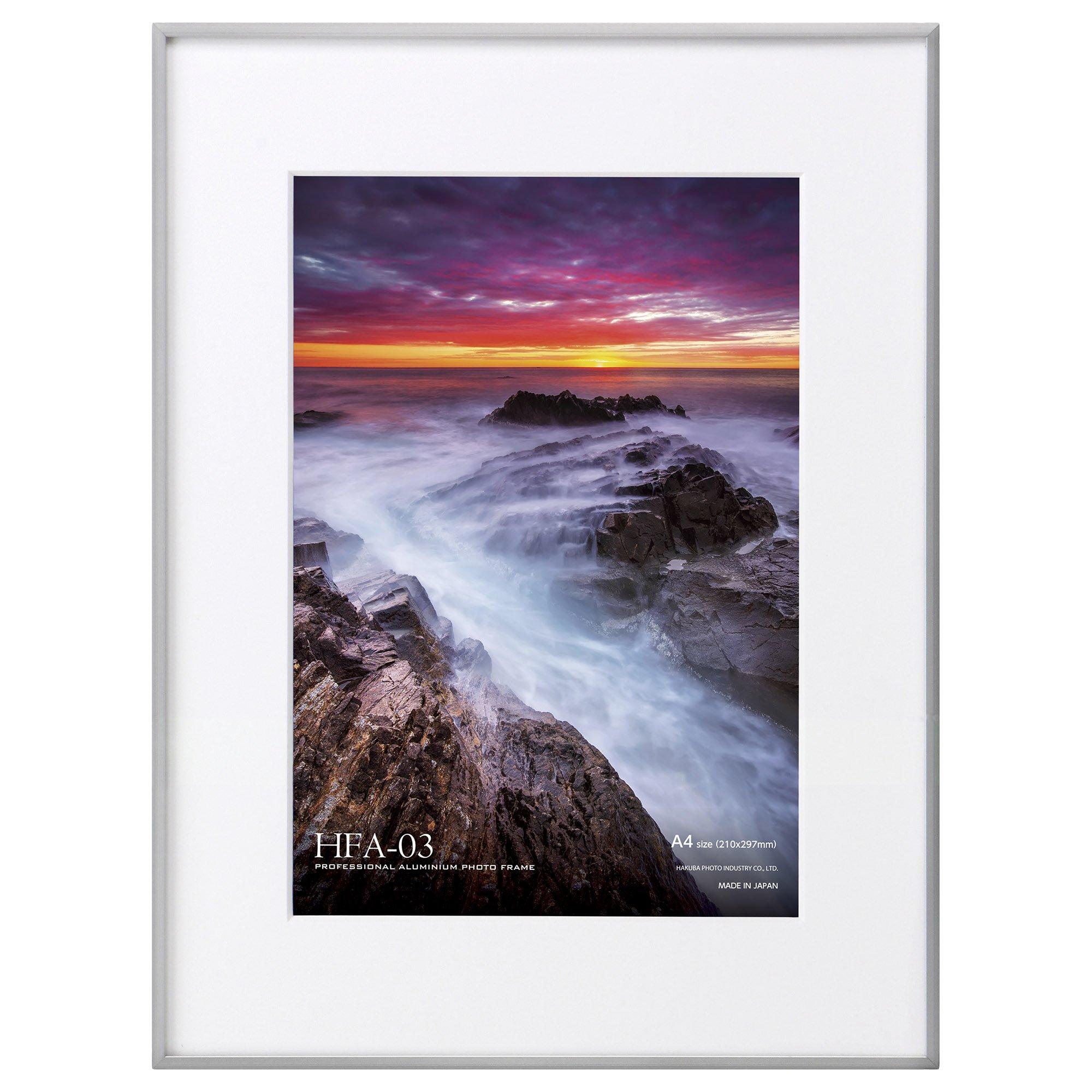 

HAKUBA Picture Frame Aluminum A4 Silver HFA-03 HFA-03SV-A4