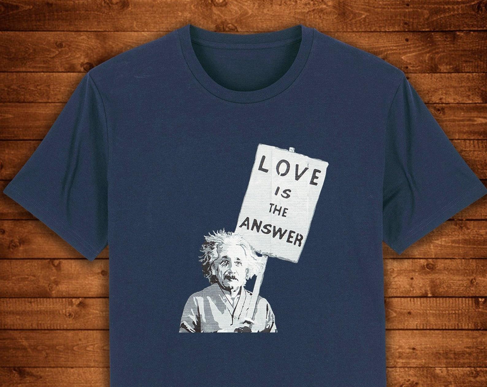Love is the Answer Banksy / T shirt Unique Design Street Wear Art Urban Graphic Tees Top 2XL