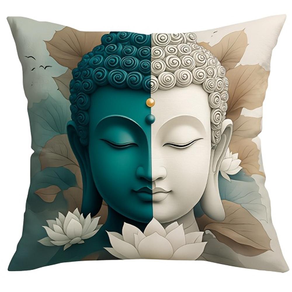 pc Boho Spiritual Zen Decorative Cushion Cover D Print Polyester Pillow Case for Sofa Bed Car Office Home Decoration
