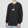 Jordan Flight MVP Long Sleeve Crew T-Shirt with Letter Logo Print and Drop Shoulder Men Tops Black DV8433-010