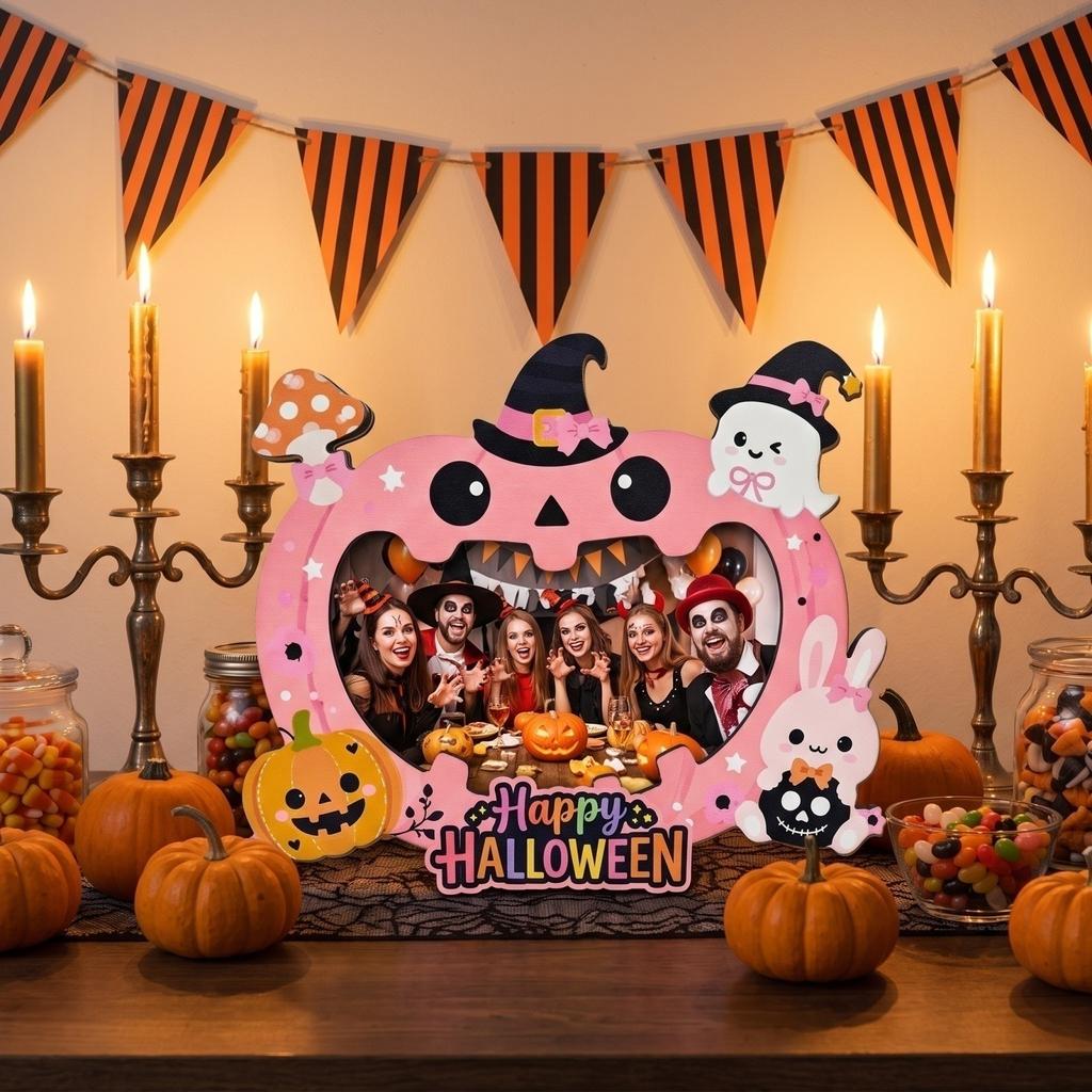 Halloween Wooden with Pumpkin and Design for Holiday Home Decor