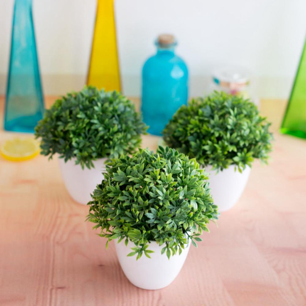 Artificial Plants Potted Green Bonsai Small Tree Grass Plants Pot Ornament Fake Flowers for Home Garden Decoration Wedding Party