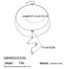 Taina Minimalist White Zircon Stainless Steel Necklace for Women - European & American High-End Light Luxury Jewelry